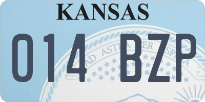 KS license plate 014BZP