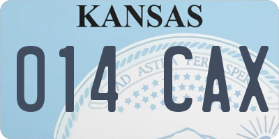 KS license plate 014CAX