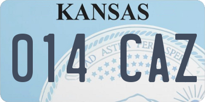 KS license plate 014CAZ