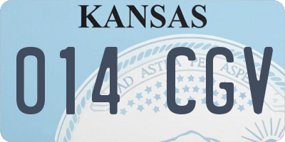KS license plate 014CGV