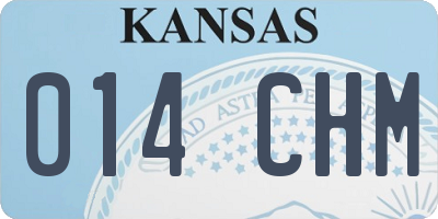 KS license plate 014CHM