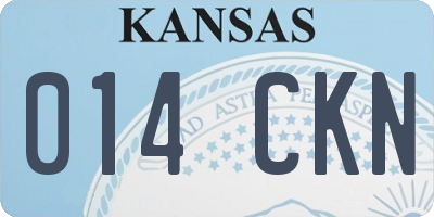 KS license plate 014CKN