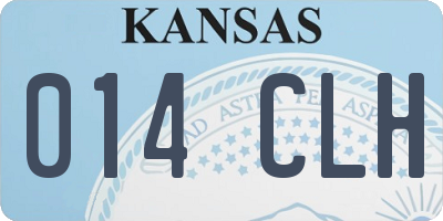 KS license plate 014CLH
