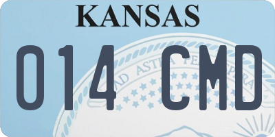 KS license plate 014CMD
