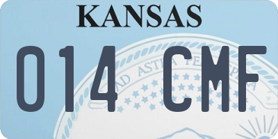KS license plate 014CMF