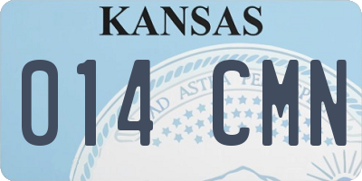 KS license plate 014CMN