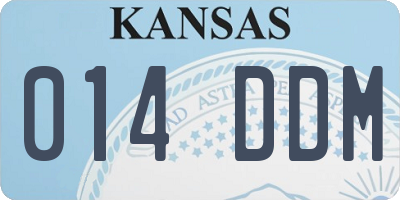 KS license plate 014DDM