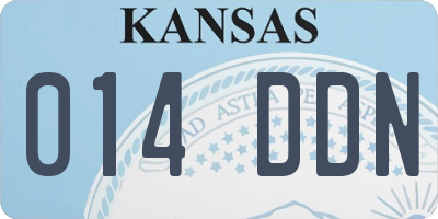 KS license plate 014DDN