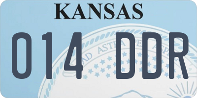 KS license plate 014DDR