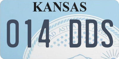 KS license plate 014DDS