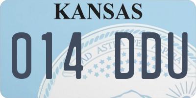 KS license plate 014DDU
