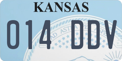 KS license plate 014DDV