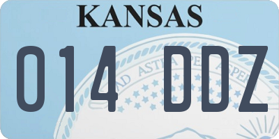 KS license plate 014DDZ