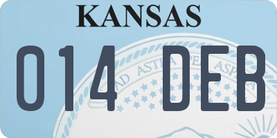 KS license plate 014DEB