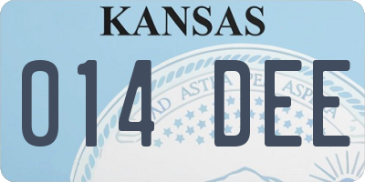 KS license plate 014DEE