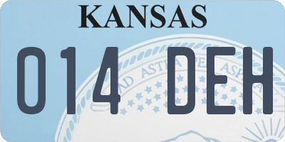 KS license plate 014DEH