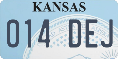 KS license plate 014DEJ