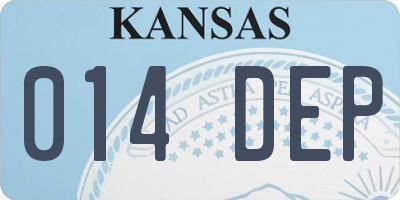 KS license plate 014DEP