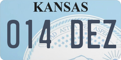 KS license plate 014DEZ