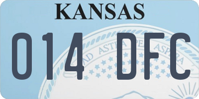 KS license plate 014DFC