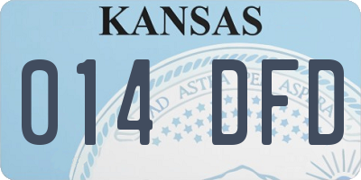 KS license plate 014DFD