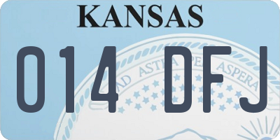 KS license plate 014DFJ