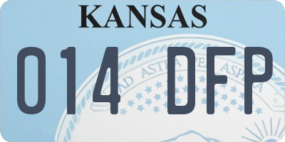 KS license plate 014DFP
