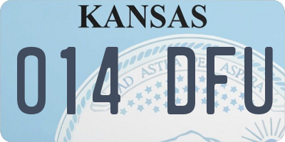 KS license plate 014DFU