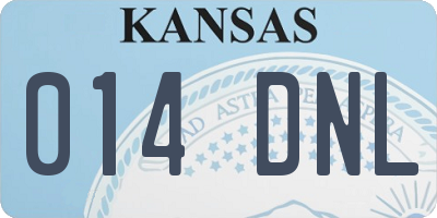 KS license plate 014DNL