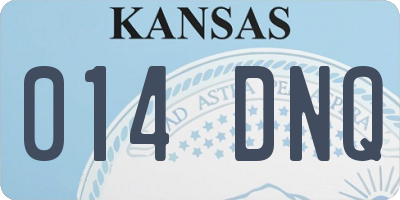 KS license plate 014DNQ