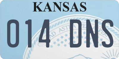 KS license plate 014DNS