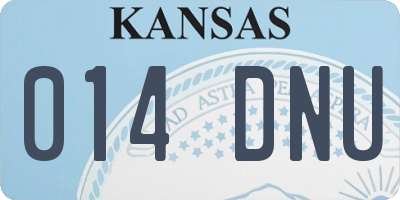 KS license plate 014DNU