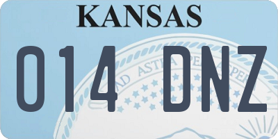 KS license plate 014DNZ
