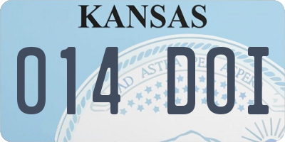 KS license plate 014DOI