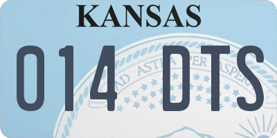 KS license plate 014DTS