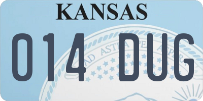 KS license plate 014DUG