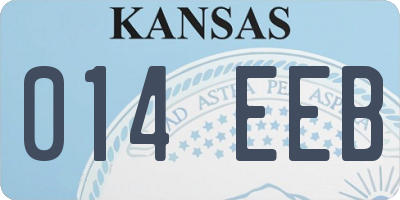 KS license plate 014EEB
