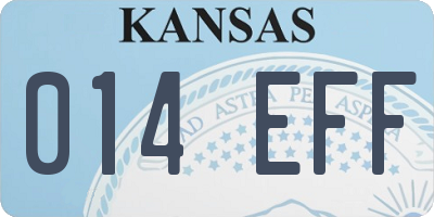 KS license plate 014EFF