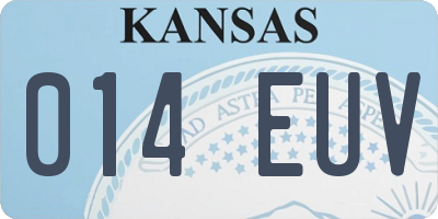 KS license plate 014EUV