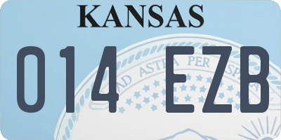 KS license plate 014EZB