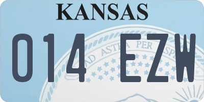 KS license plate 014EZW