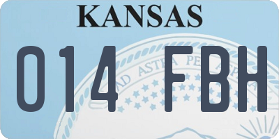 KS license plate 014FBH
