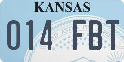 KS license plate 014FBT