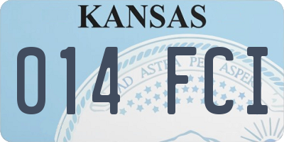 KS license plate 014FCI