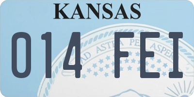 KS license plate 014FEI