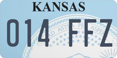 KS license plate 014FFZ