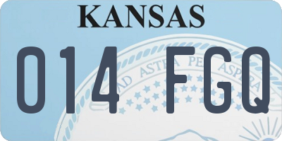KS license plate 014FGQ