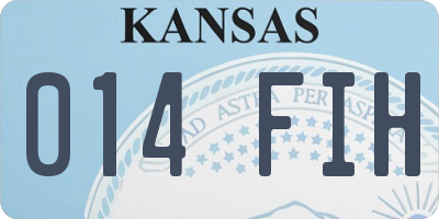 KS license plate 014FIH