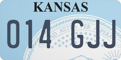 KS license plate 014GJJ