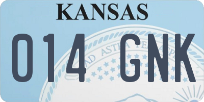 KS license plate 014GNK